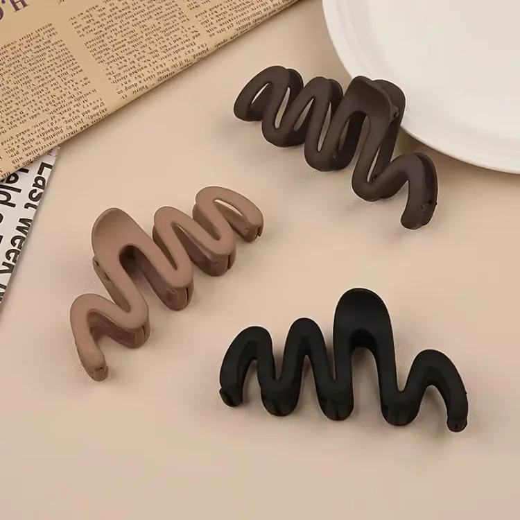 Κλάμερ Μαλλιών Μεγάλο Μαύρο 10,5 εκ. – Ματ Απόχρωση, Μοντέρνο Μίνιμαλ Design, Για Πυκνά & Λεπτά Μαλλιά