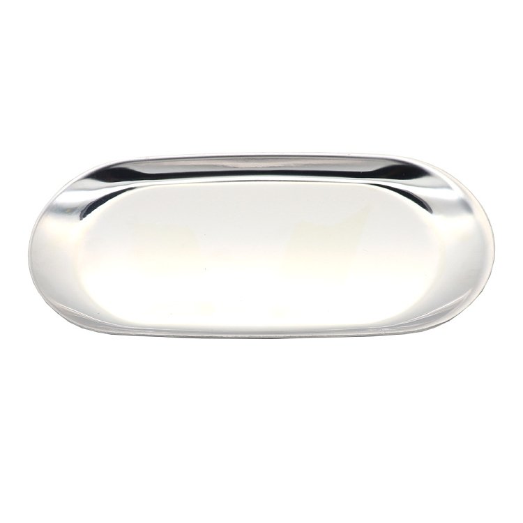 Nail Tool/Accessories Placement Plate Silver Oval Shape