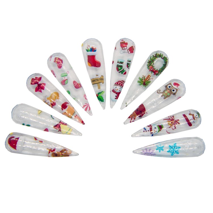 Foil Νυχιών Χριστουγεννιάτικα Σετ 10τμχ