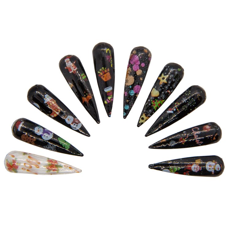 Foil Νυχιών Χριστουγεννιάτικα Σετ 10τμχ