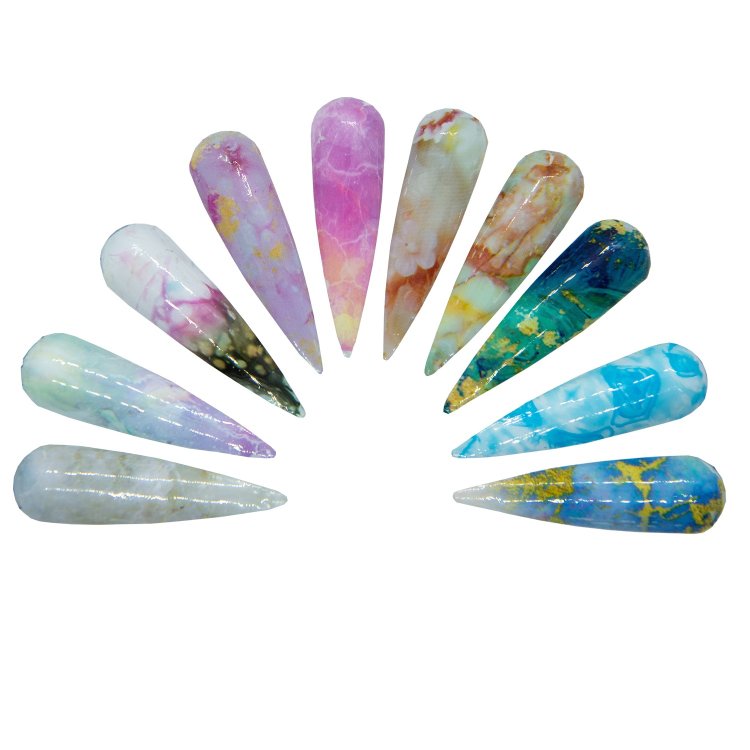 Foil Νυχιών Μάρμαρο Σετ 10τμχ