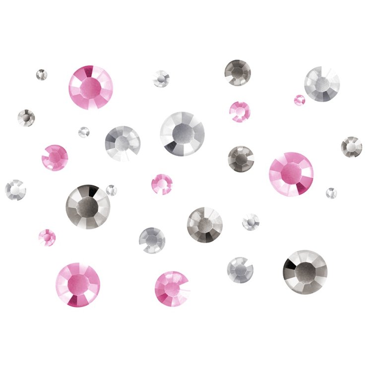 Στρας Λευκό - Χρυσό - Ροζ 240τμχ