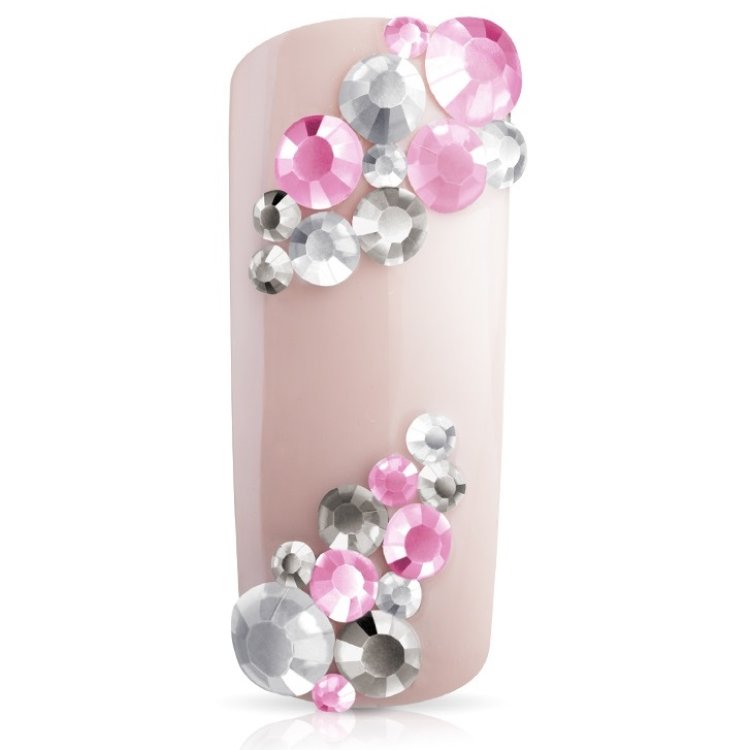 Στρας Λευκό - Χρυσό - Ροζ 240τμχ