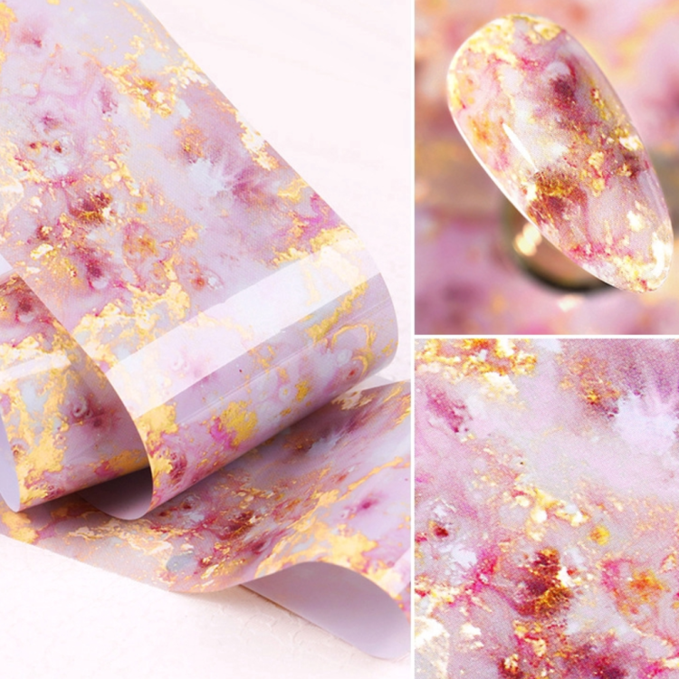 Foil Νυχιών Μάρμαρο Ροζ