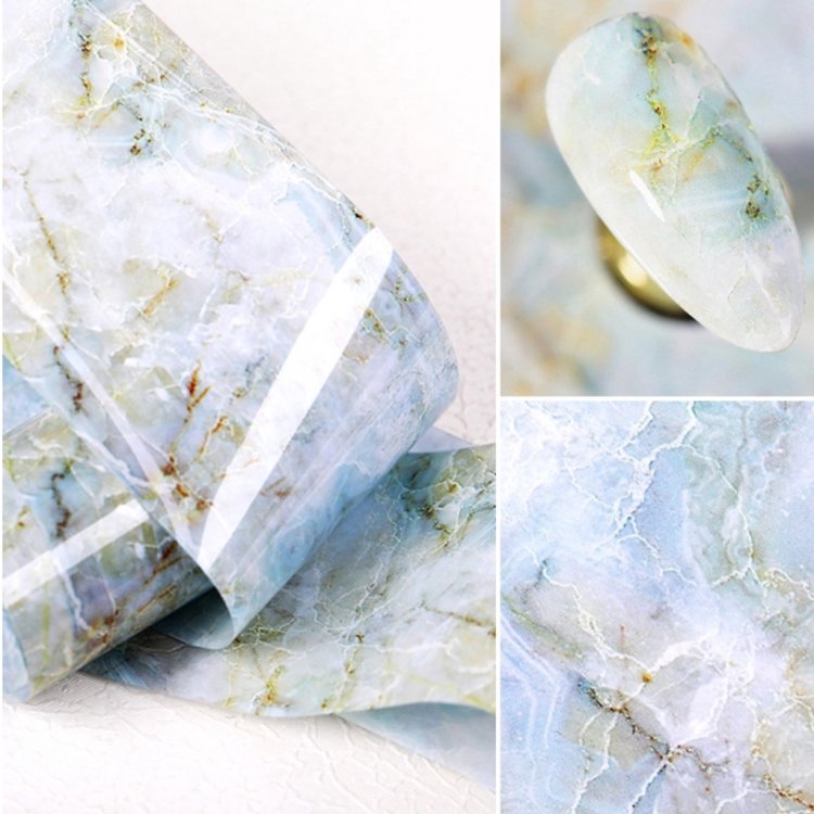 Foil Νυχιών Μάρμαρο Γαλάζιο