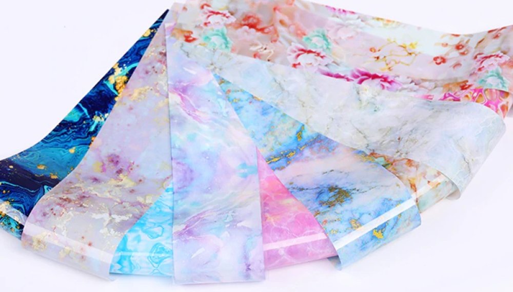 Foil Νυχιών Μάρμαρο Σετ 10τμχ