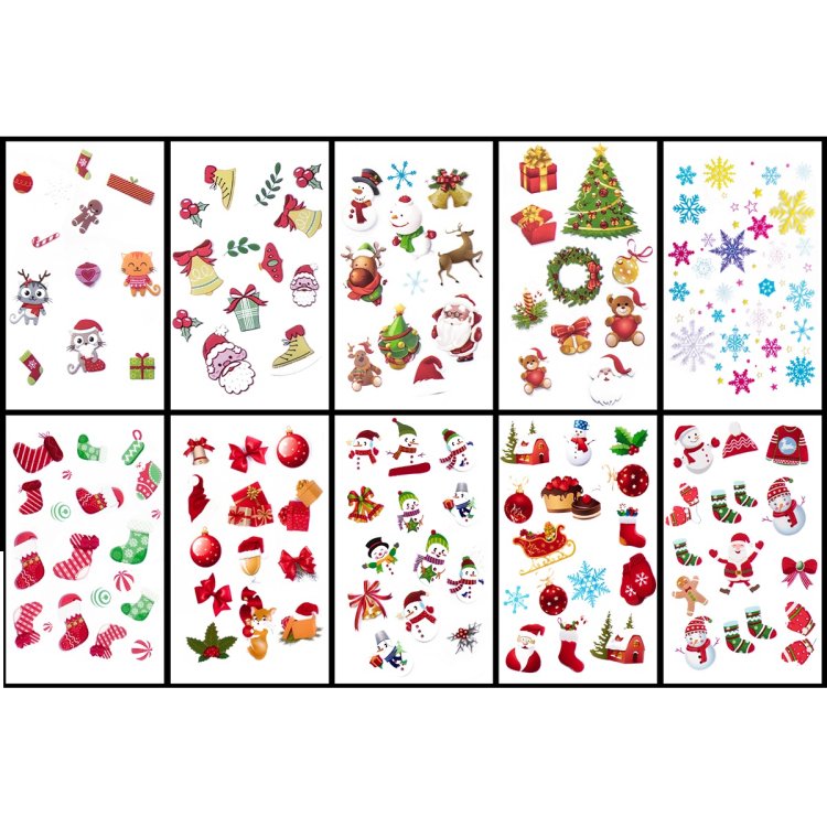 Foil Νυχιών Χριστουγεννιάτικα Σετ 10τμχ