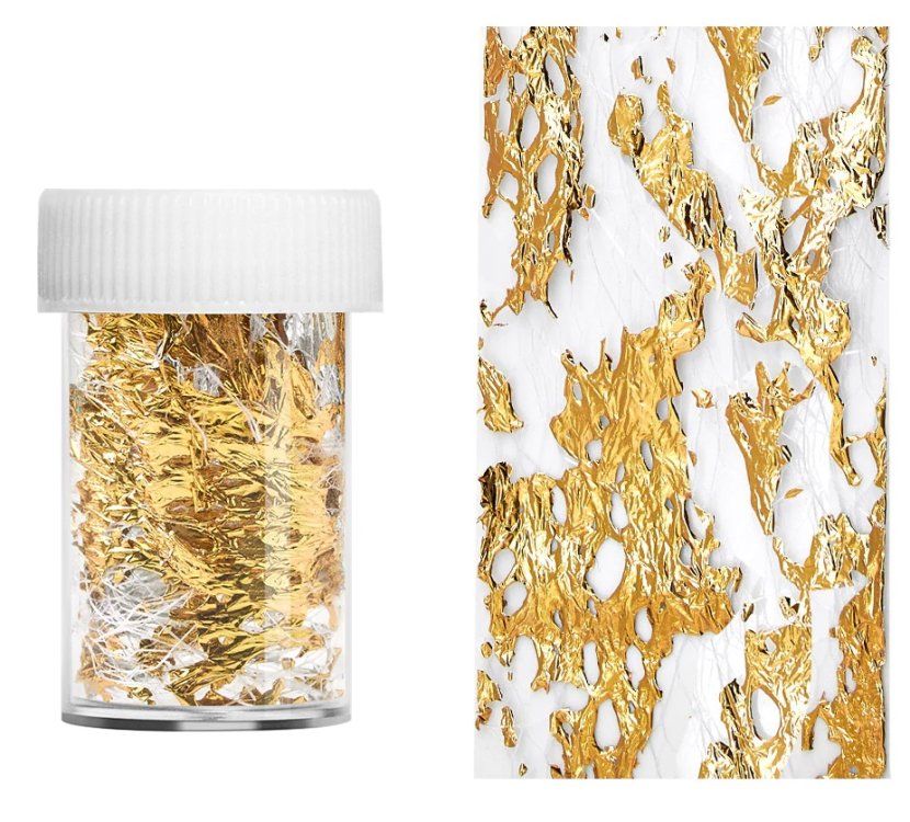 Δίχτυ Νυχιών με Φύλλα Χρυσού