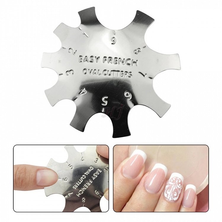 French Smile Cut, um ein ovales French zu kreieren