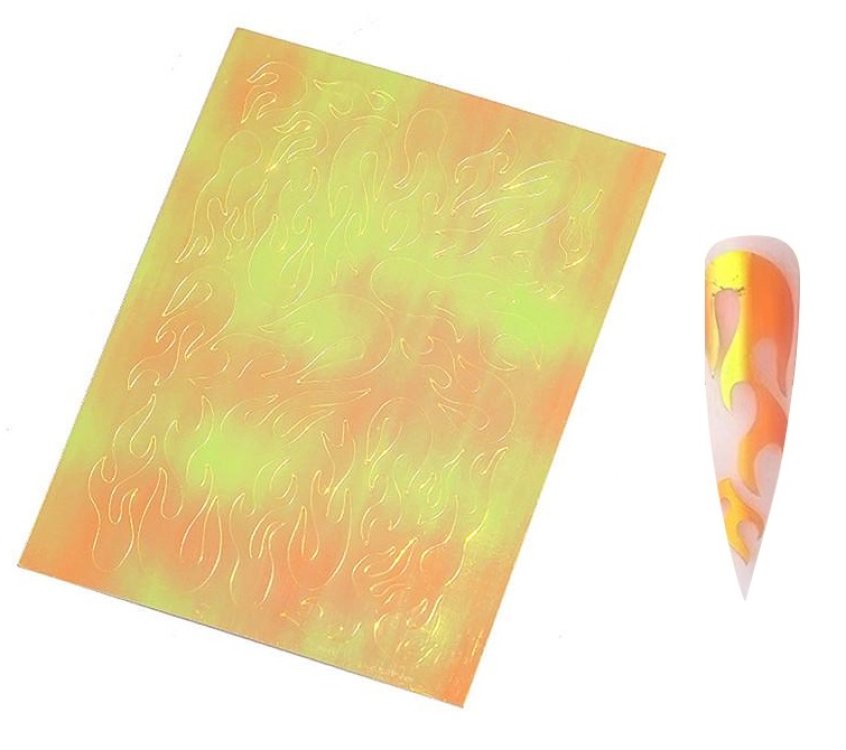 Αυτοκόλλητα Νυχιών Φλόγα