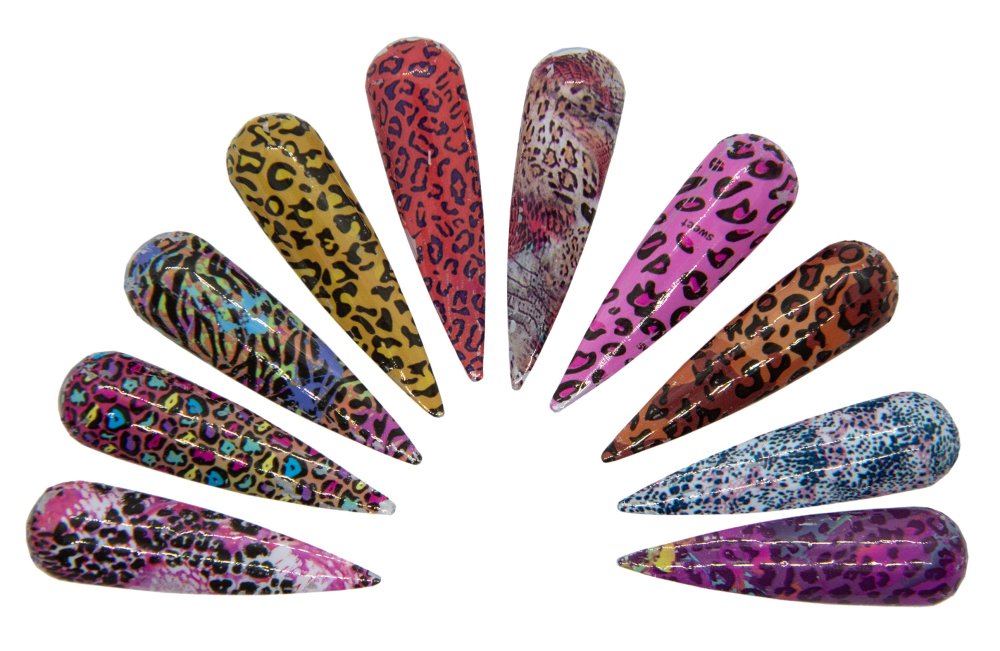 Foil Νυχιών Animal Print Σετ 10τμχ