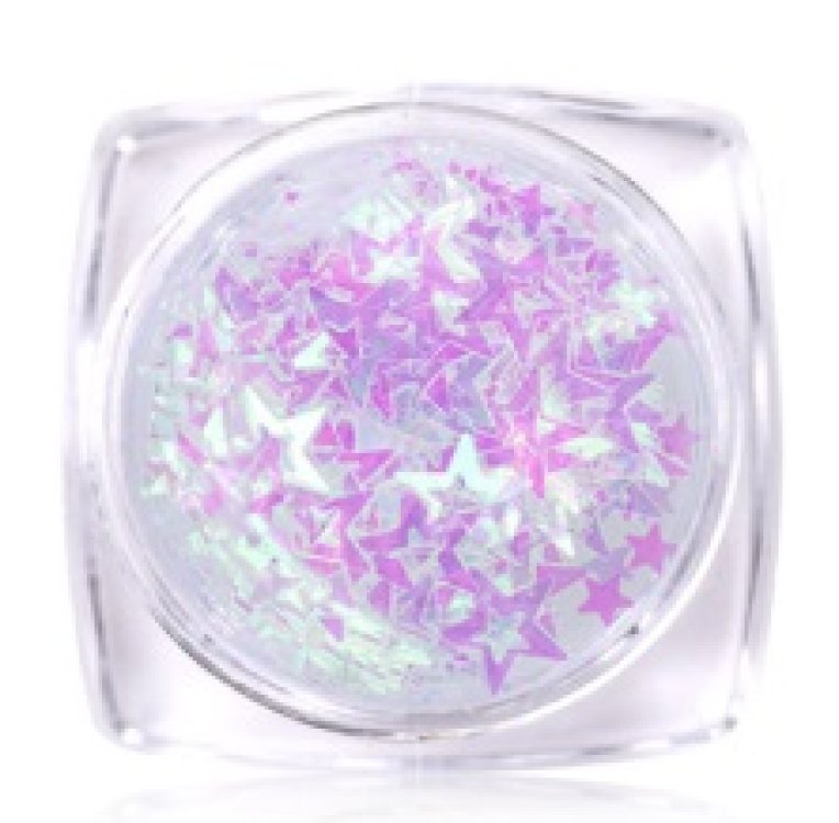 Διακοσμητικό Νυχιών Αστέρι Διάφανο Ιριδίζον Holo