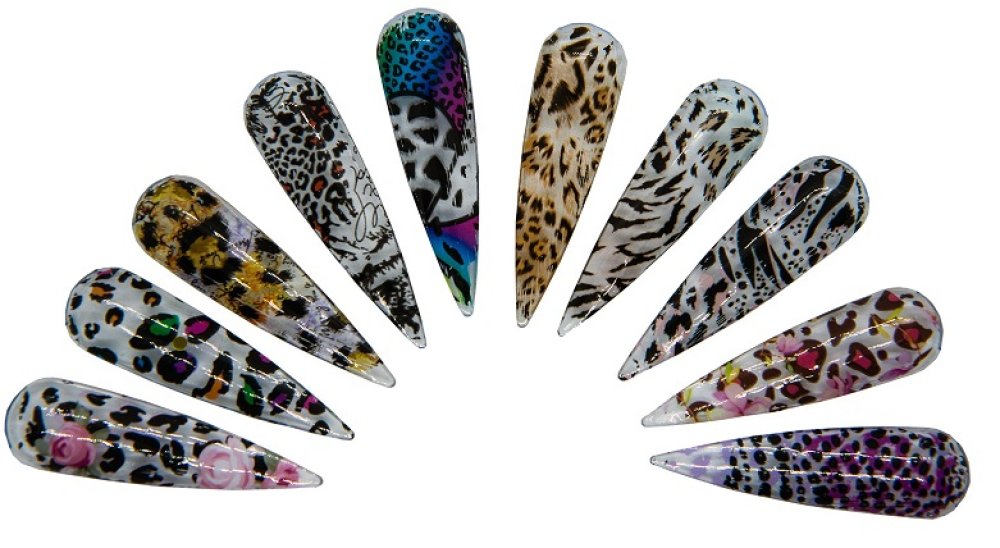 Foil Νυχιών Animal Print Σετ 10τμχ
