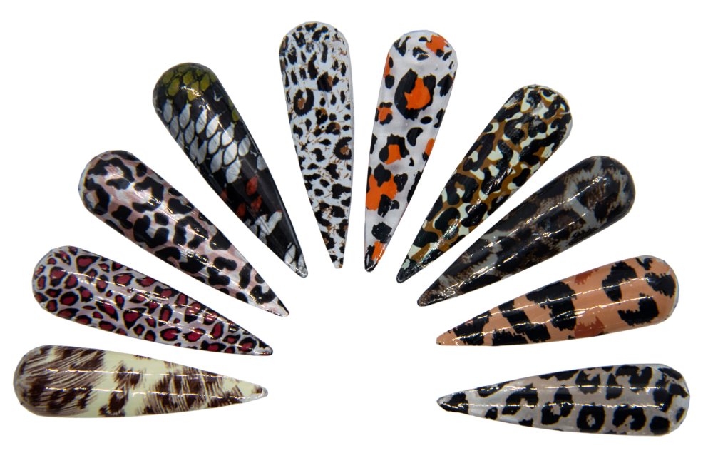 Foil Νυχιών Animal Print Σετ 10τμχ