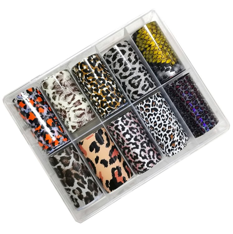 Foil Νυχιών Animal Print Σετ 10τμχ