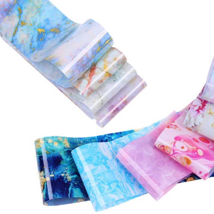 Foil Νυχιών Μάρμαρο Σετ 10τμχ