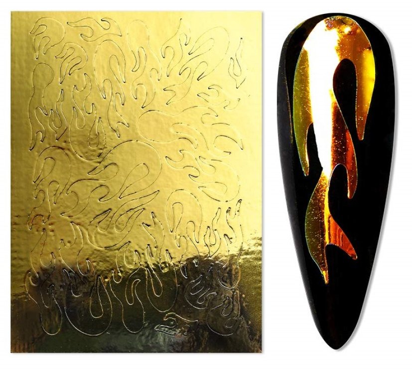 Αυτοκόλλητα Νυχιών Φλόγα