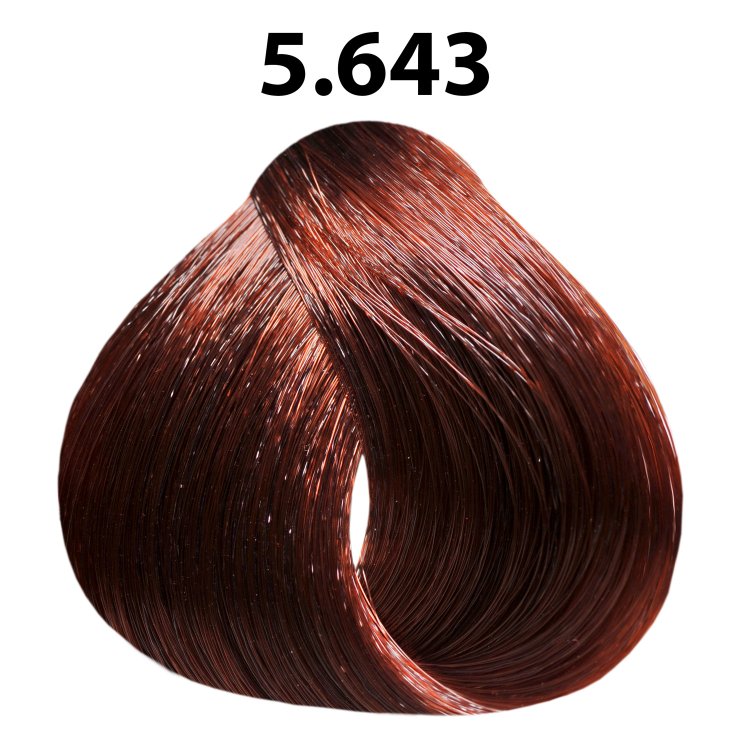 Βαφή μαλλιών Νο 5.643 καστανό ανοιχτό κόκκινο χάλκινο χρυσαφί, 100ml