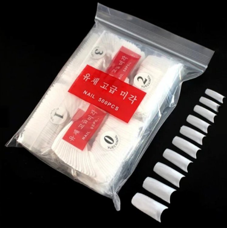 Νύχια Tips Γαλλικό σε Σακουλάκια 500τμχ