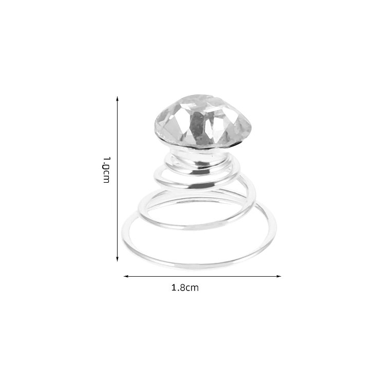 Spiral Hair Accessory with Rhinestones for Hairstyles & Bridal Looks 1pc