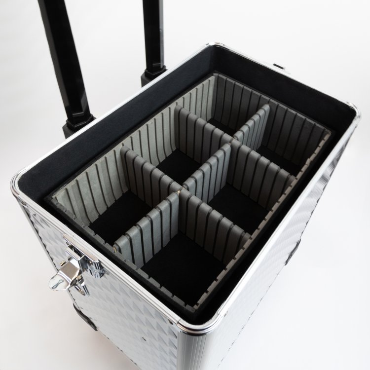 Επαγγελματική Βαλίτσα Αλουμινίου Τροχήλατη Ασημί