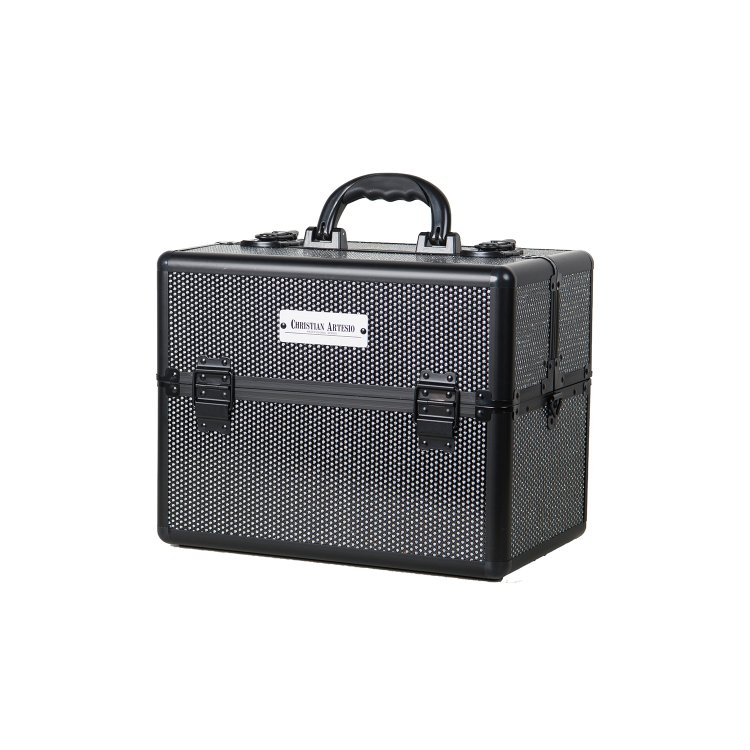 Επαγγελματική Βαλίτσα Αλουμινίου Μαύρο με Στρας – Μικρή Φθορά στο Εσωτερικό