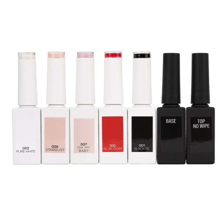 Σετ Ημιμόνιμα Βερνίκια Basic 7τμχ