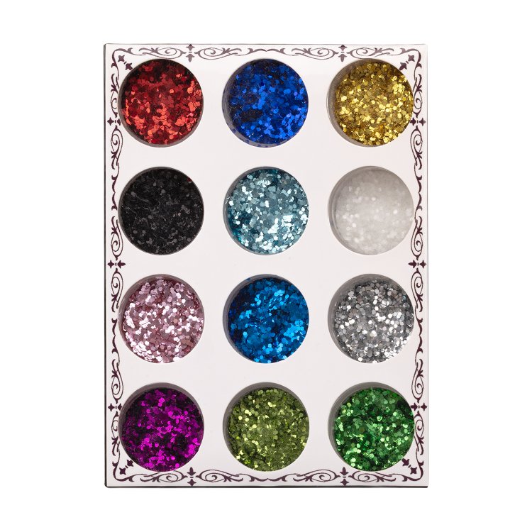 Παγιέτα Νυχιών σε Βαζάκι Σετ 12τμχ