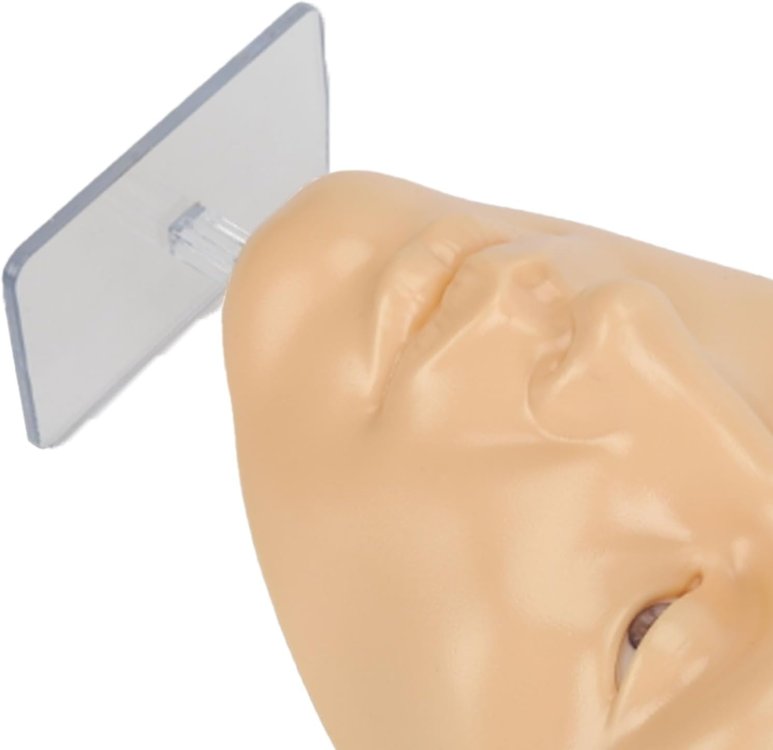 5D Πρόσωπο Σιλικόνης για Πρακτική Εξάσκηση Βλεφαρίδων και Μακιγιάζ με Βάση Στήριξης