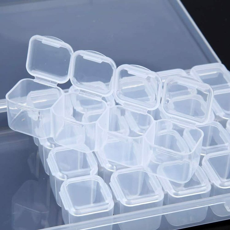 Case for Nail Art Accessories Plastic 28 Places