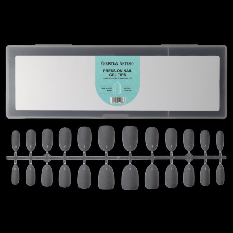 Νύχια Press-On Nail Gel Tips Πολύ Λεπτά Oval Short Διάφανα 240 τεμ.