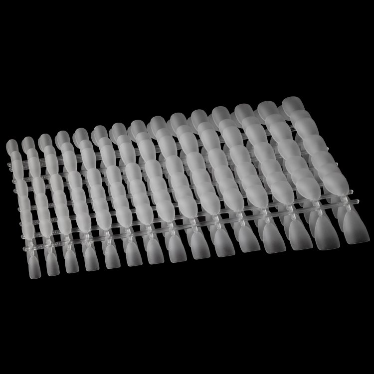 Νύχια Press-On Nail Gel Tips Πολύ Λεπτά Almond Medium Διάφανο Ματ Κασετίνα 240τμχ