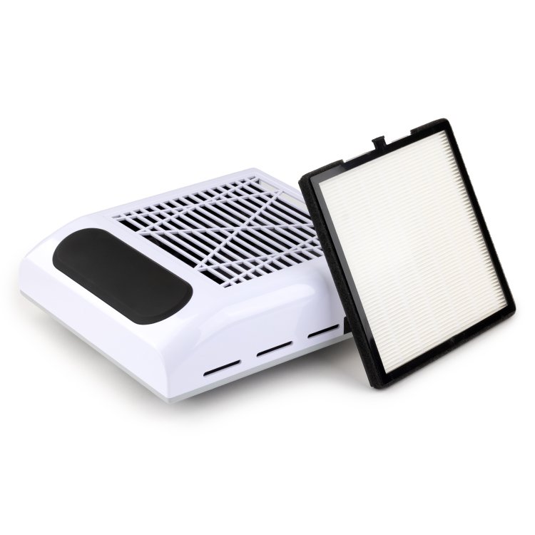 Απορροφητήρας Σκόνης Νυχιών Με Φίλτρο Λευκός 80W