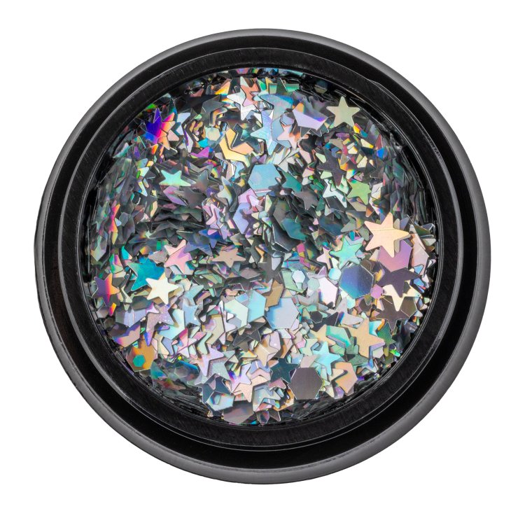 Διακοσμητικό Νυχιών Αστέρι και Παγιέτα Ασημί