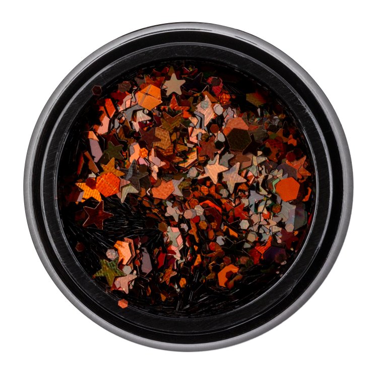 Διακοσμητικό Νυχιών Αστέρι και Παγιέτα Ροζ/Χρυσό