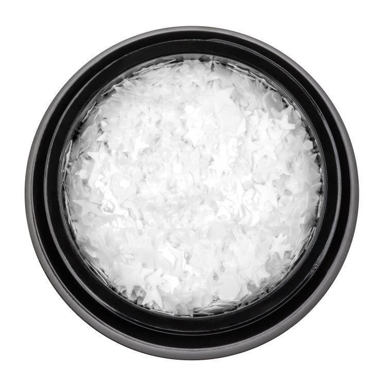 Διακοσμητικό Νυχιών Αστέρι και Παγιέτα Λευκό