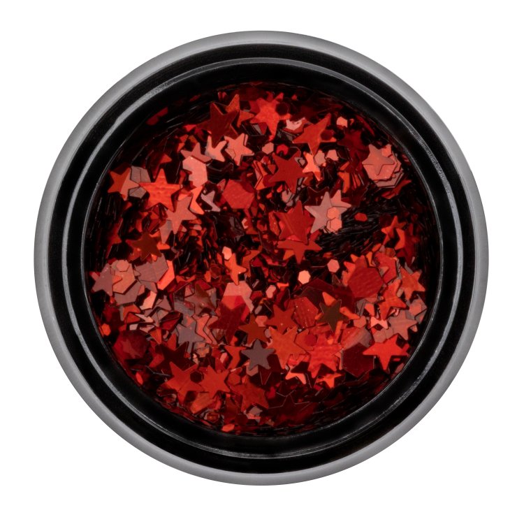 Διακοσμητικό Νυχιών Αστέρι και Παγιέτα Κόκκινο