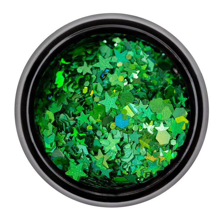 Διακοσμητικό Νυχιών Αστέρι και Παγιέτα Πράσινο