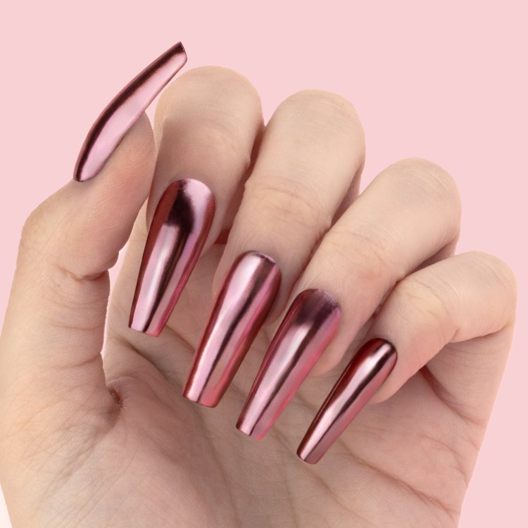 Σκόνη Καθρέφτης σε Υγρή Μορφή Ροζ/Χρυσό