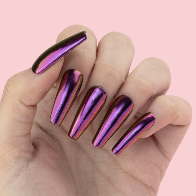 Σκόνη Καθρέφτης σε Υγρή Μορφή Μωβ