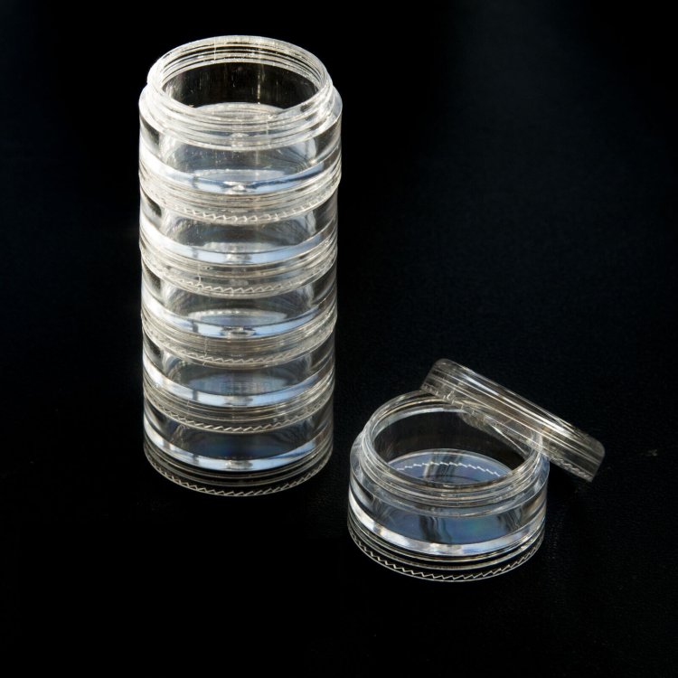 Άδειo Βαζάκι Αποθήκευσης με Καπάκι σε Πυραμίδα 5τμχ