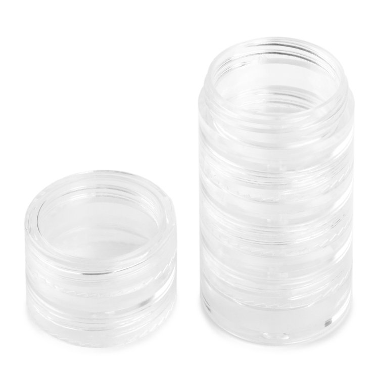 Άδειo Βαζάκι Αποθήκευσης με Καπάκι σε Πυραμίδα 5τμχ