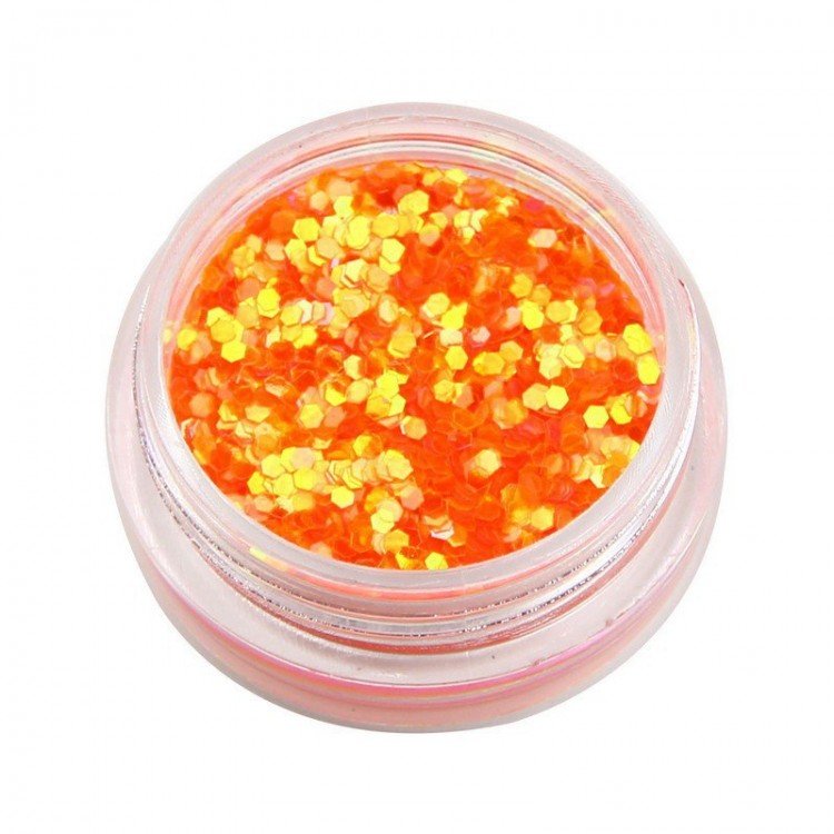 Παγιέτα Πορτοκαλί Ιριδίζον Μικρή 3g