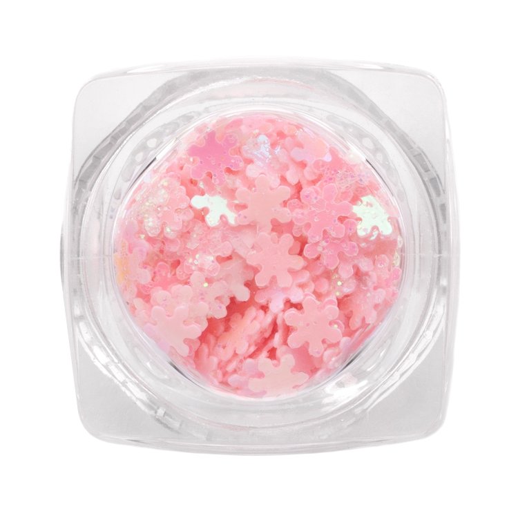 Παγιέτα Ροζ Χιονονιφάδα 3g