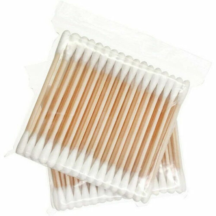 Wooden Cotton Swabs 100pcs for Makeup & Nail Art