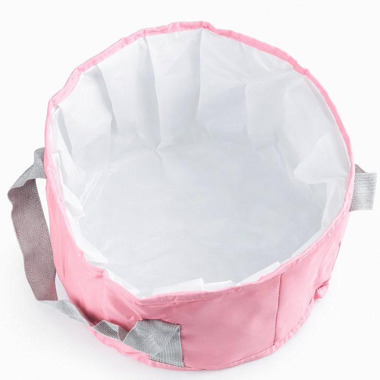 Fabric Spa Foot Bath Basin Pink 30x20cm