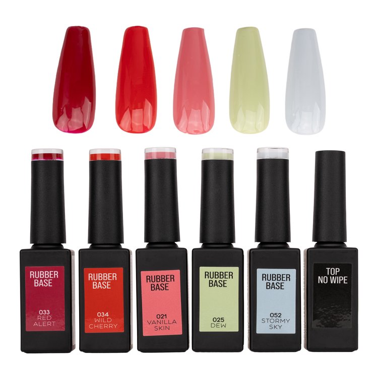 Ημιμόνιμο Rubber Base Eclectic Touch – Σετ 5 τμχ + Δώρο Top No Wipe