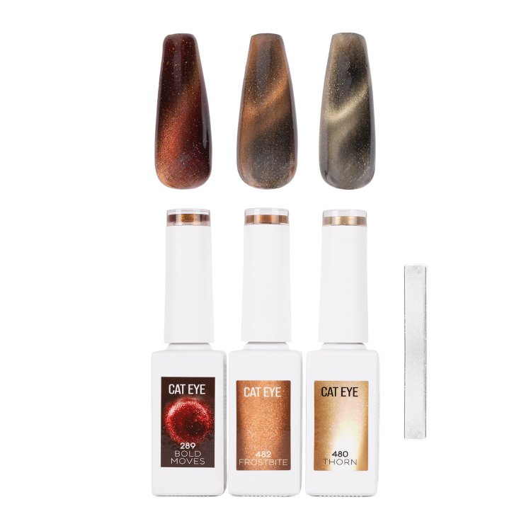 Ημιμόνιμο Cat Eye Golden Collection– Σετ 3 τμχ + Δώρο Μαγνήτης