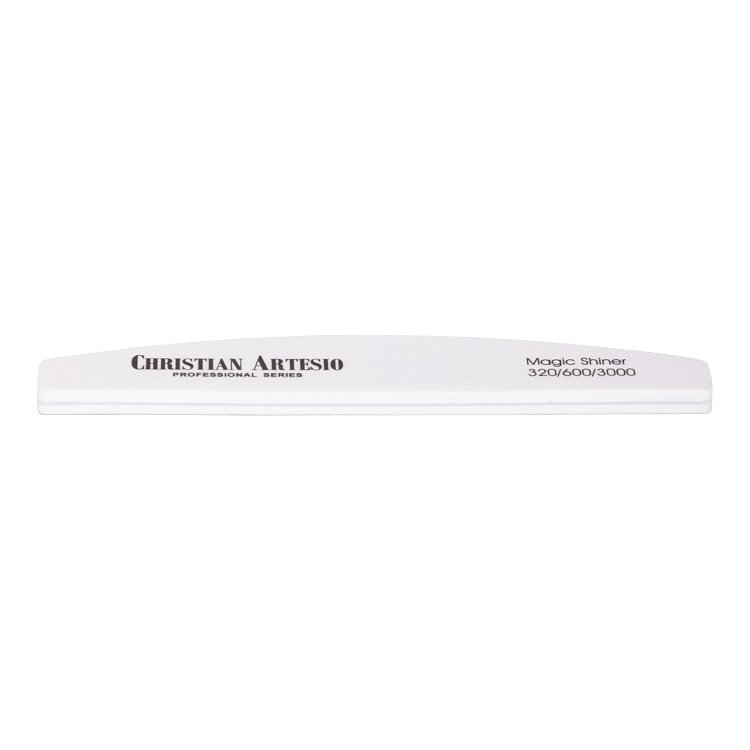 Professionelle Buffer-Nagelfeile Magic Shiner Weiss Halbmond 320/600/3000