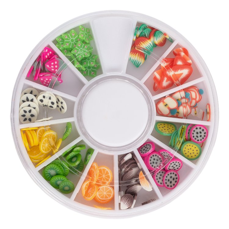 Fruit Fimo Nail Art Wheel – Colorful Fruit Slices